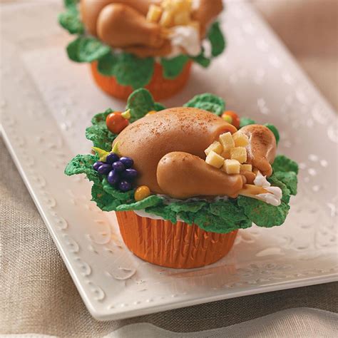 Turkey Dinner Cupcakes Recipe | Taste of Home