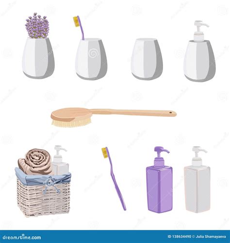 Set of Bath Accessories. Vector Illustration Stock Vector ...