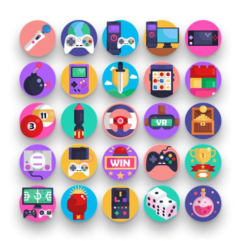 gaming-icons-set-vector-game-videogames-console-gaming-gamers-flat ...