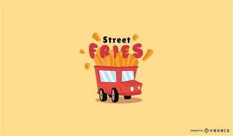 Fries Food Truck Logo Template Vector Download