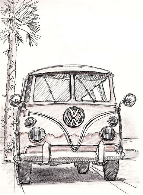 sketch VW Pencil Art Drawings, Art Drawings Sketches Simple, Easy ...