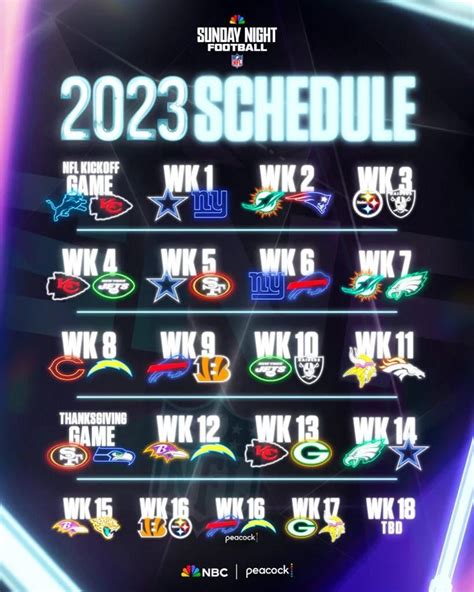 Nbc Sunday Night Football Schedule 2024 - Ambur Helaine