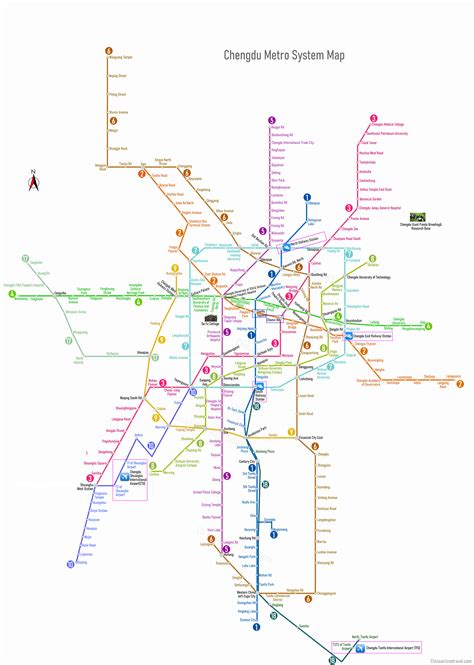 Chengdu Metro Map, Subway Lines, Rail Transit Map, 2024