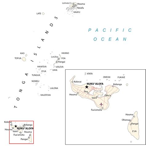 Map of Tonga - GIS Geography