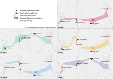 Five route options for East West Rail project unveiled