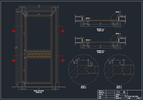 Door Aluminium Dwg Autocad Dwg Mdf Door Wooden Door Timber Door