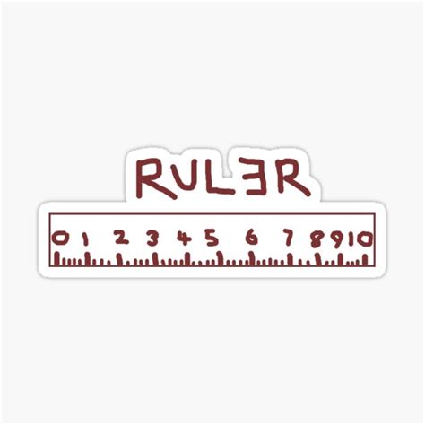 "Ruler" Sticker for Sale by 50FT | Redbubble