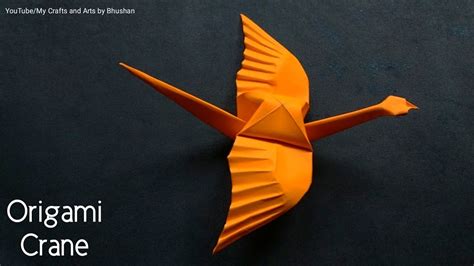 Traditional origami crane bird with the modification of wings | paper ...