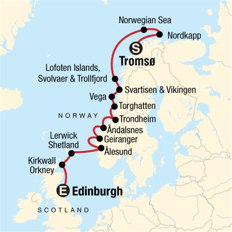 Norwegian Fjords Map