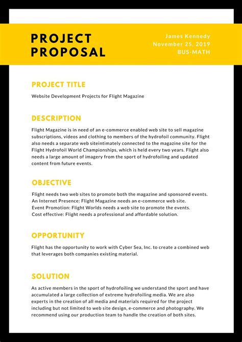 It Project Proposal Template - Sfiveband.com