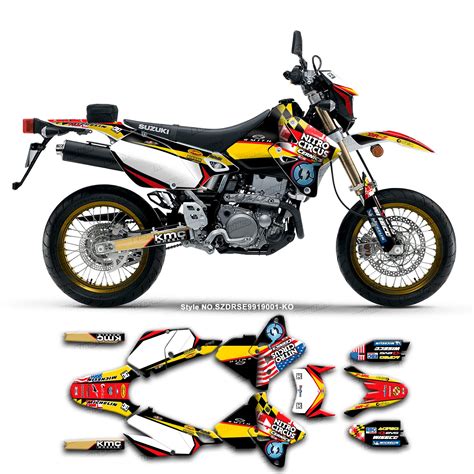 Buy Kungfu Graphics Decal Kit for Suzuki DRZ 400 SM DRZ400SM Supermoto ...