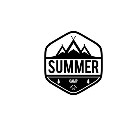 summer camp logo designs 9675744 Vector Art at Vecteezy