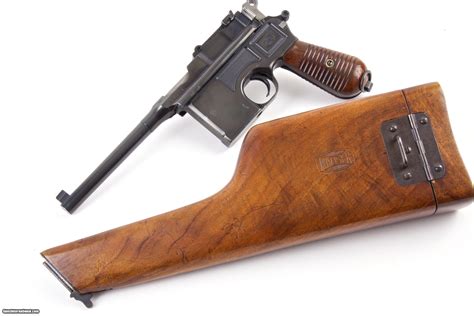 Mauser Broomhandle Model 1896 / M30 7.63mm Pistol with Stock / Holster