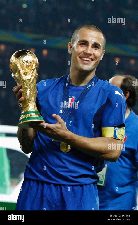 Fabio cannavaro world cup trophy hi-res stock photography and images ...