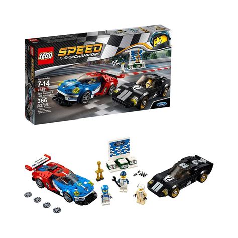 LEGO GT40 75881 Speed Champions 2016 Ford GT & 1966 Ford Building Toy ...