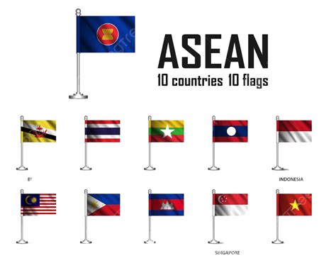 Bendera Asean Pada Vektor Peta Dunia Laos Lambang Internasional Vektor ...