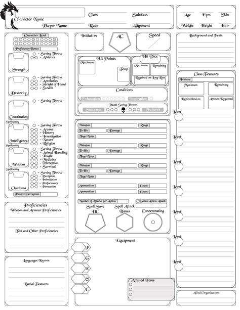 Dnd character sheet helper - sitnibht