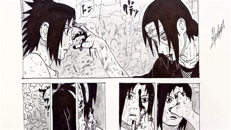 Dibujo de Sasuke vs Itachi Uchiha de Naruto Shippuden Manga - YouTube