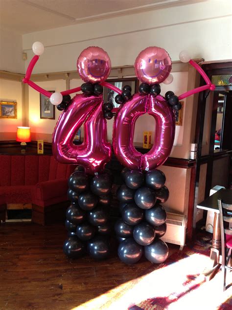 Funky 40 | Balloons, 40th birthday parties, Number balloons