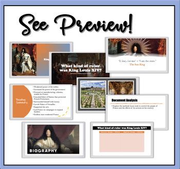 King Louis XIV - Absolute Monarch. Lesson, DBQs, PowerPoint | TPT