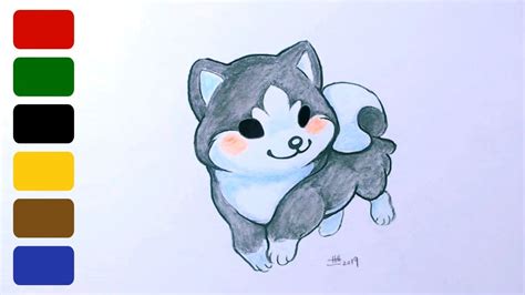 How to Draw a Husky Puppy - YouTube