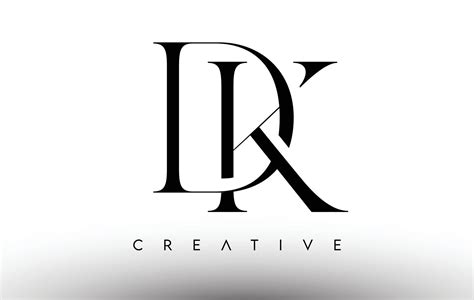 DK Minimalist Serif Modern Letter Logo in Black and White. DK Creative ...