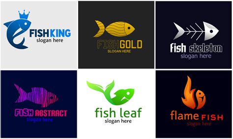 Illustration vector graphic of set logo fish design 4406001 Vector Art ...