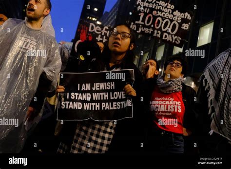 New York, NY, USA. 20th Oct, 2023. Palestine protest takes place in ...