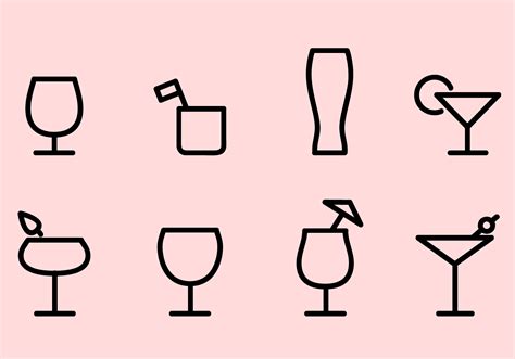 Drink Icons Vector 108052 Vector Art at Vecteezy