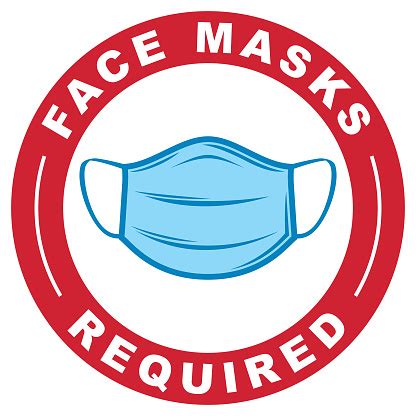 Face Masks Required Stock Illustration - Download Image Now - iStock