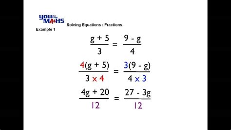 How To Solve Fractional Linear Equations