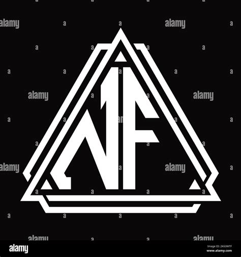 NF Logo letter monogram with triangle shape design template isolated on ...