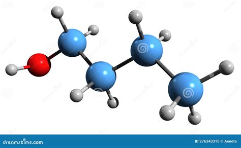 N-butanol 1-butanol Molecule. Used As Flavouring And As A Solvent ...