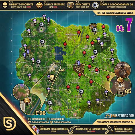 Fortnite: S4 Week 7 Battle Pass Challenges All Inclusive Cheat Sheet