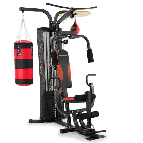 Powertrain Home Gym Station w/ Boxing Punching Bag & Speed Ball