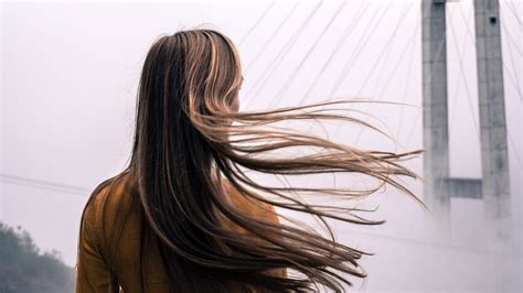 girl-with-hair-blowing-in-the-wind image - Free stock photo - Public ...