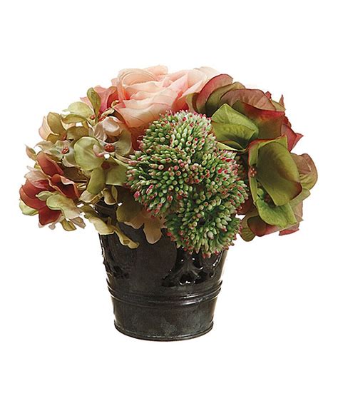 Look at this Hydrangea, Rose & Sedum Arrangement on #zulily today ...