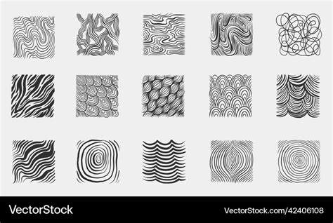 Texture art ink drawing exemples pencil design Vector Image