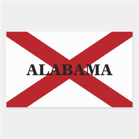 Alabama State Flag Custom Sticker | Zazzle