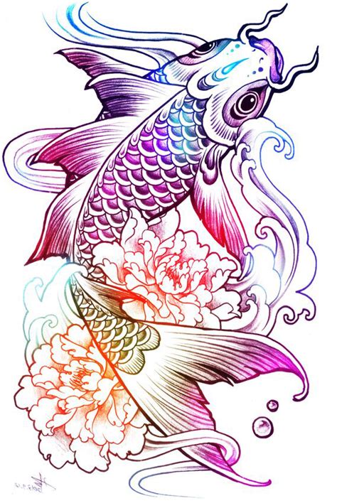 Rainbow Fish tattoo sketch | Best Tattoo Ideas Gallery