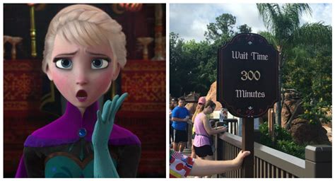 The new “Frozen” ride at Disney World is open and has a 300 minute wait ...