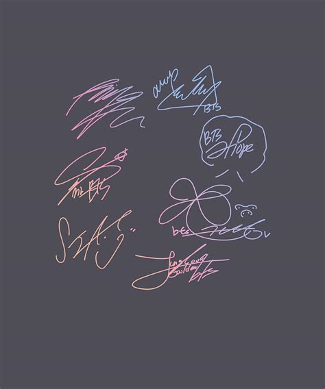 BTS GROUP SIGNATURES quote Painting by Adam Parker | Pixels