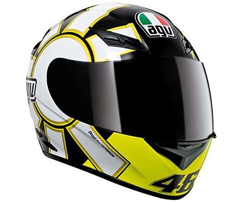 AGV Men's K3 Valentino Rossi Gothic Helmet Black/White - Black - No Tax ...