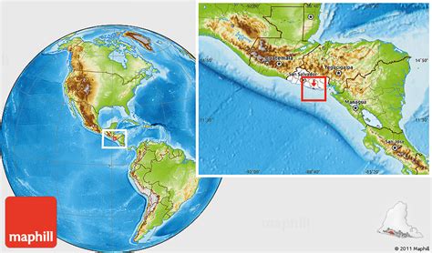 Physical Location Map of Isla Espiritu Santo, highlighted country