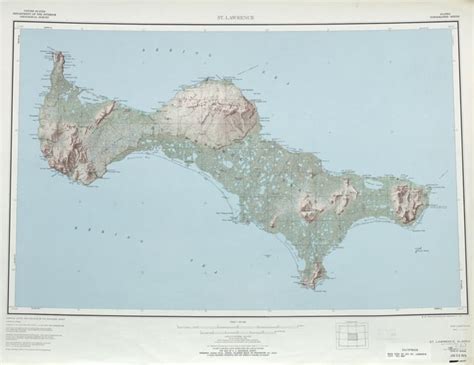 USGS map of St Lawrence Island, Alaska. One of the last exposed ...