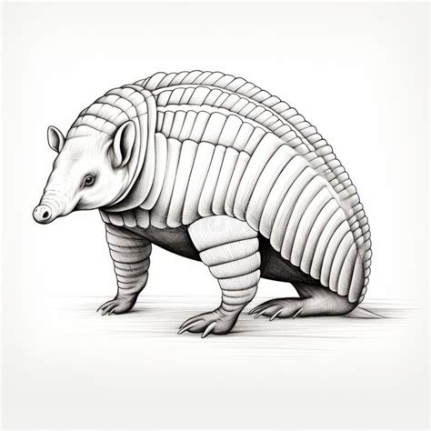 Realistic Armadillo Illustration with Surrealistic Elements Stock ...