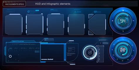 Premium Vector | Hud ui gui futuristic user interface screen elements ...