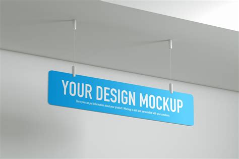 Hanging sign mockup on white backgro – MasterBundles