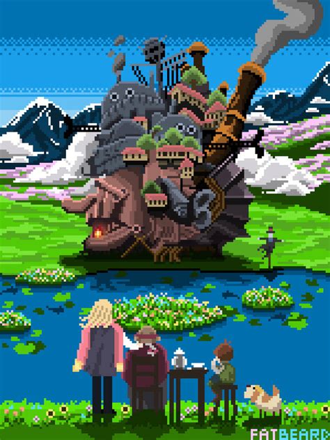 Howl's Moving Castle Pixel Art by Fatbeard91 on DeviantArt