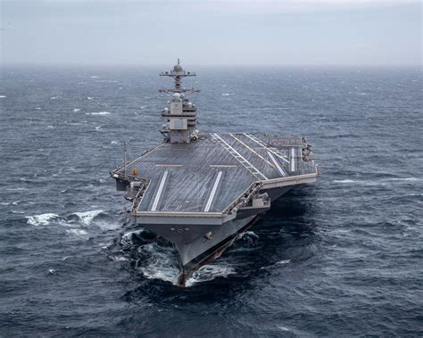 ATLANTIC OCEAN (Oct. 27, 2019) USS Gerald R. Ford (CVN 78) steams in ...